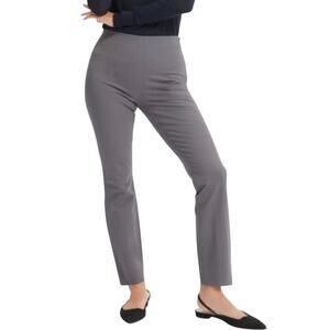Everlane Side-Zip Work Pants Pull-On Mid Rise Slim Leg Slate Gray Womens Size 2